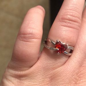 Red heart ring